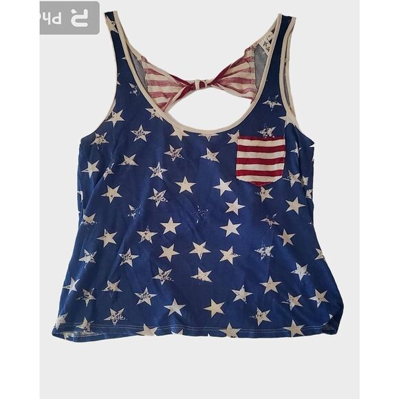 Other Fellow Flag Tank Top with Open Back Size Small - Picture 1 of 2